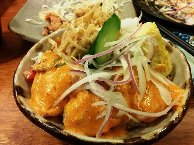 明太子炙燒鮭魚丼