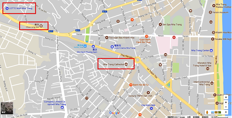 芽莊市區景點地圖